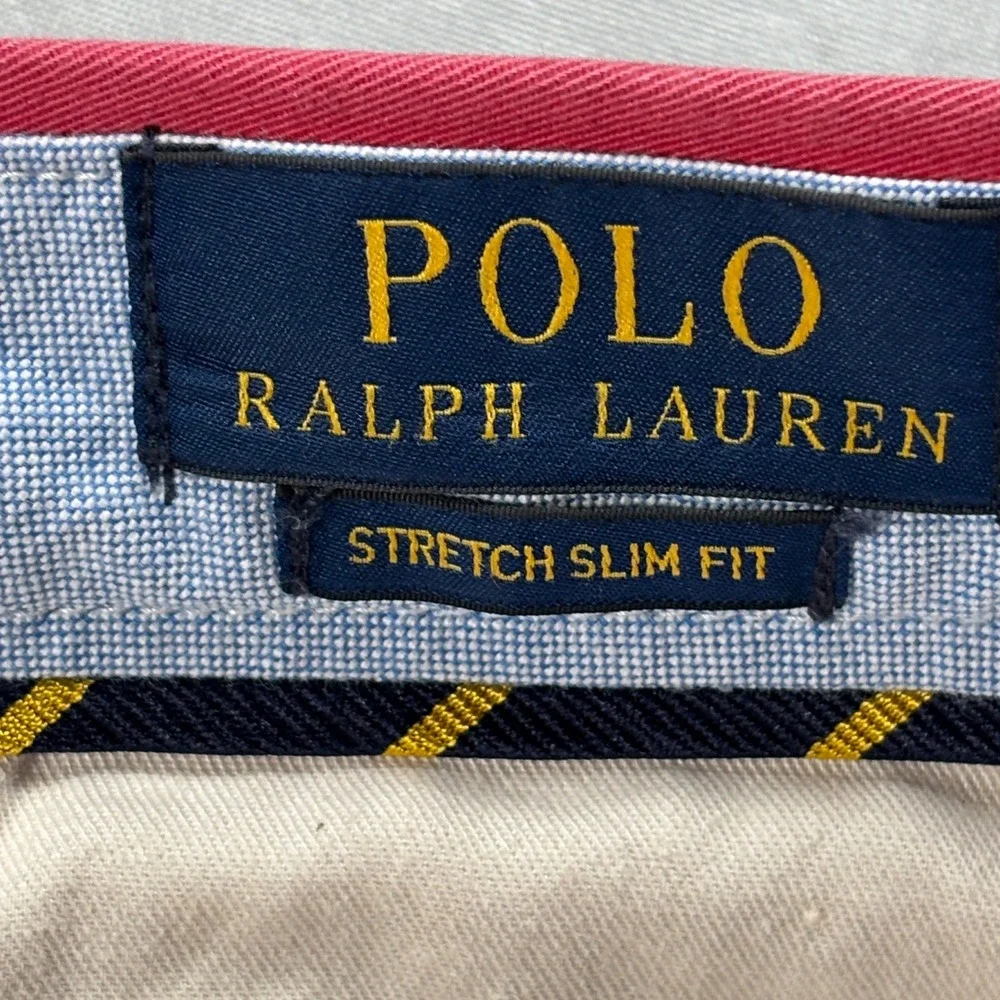 Polo‎ Ralph Lauren The Polo Chino Mens 32/32 Coarl Stretch Slim Fit Twill Pants